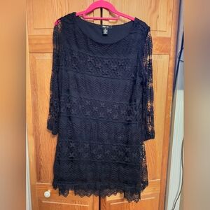 Elegant Black Lace Dress